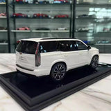 [MotorHelix] 1:18 Cadillac 2023 Escalade White Model Car Resin