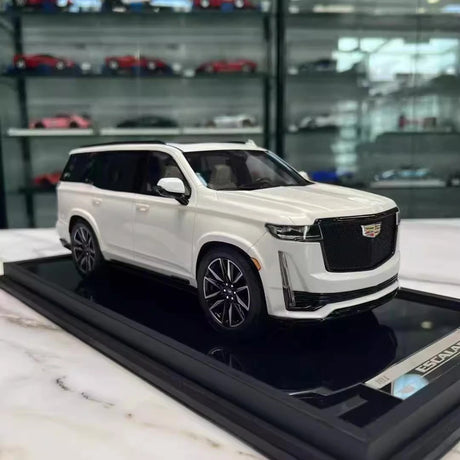 [MotorHelix] 1:18 Cadillac 2023 Escalade White Model Car Resin