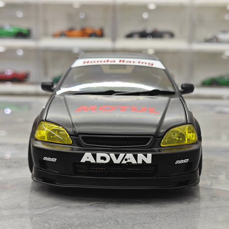 MotorHelix Honda 1997 Civic Type R EK9 Motul Black 1:18 – Modello da collezione pressofuso