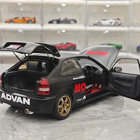 MotorHelix Honda 1997 Civic Type R EK9 Motul Black 1:18 – Modello da collezione pressofuso