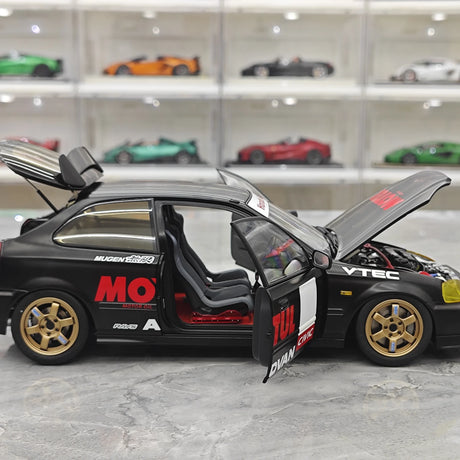 MotorHelix Honda 1997 Civic Type R EK9 Motul Black 1:18 – Modello da collezione pressofuso