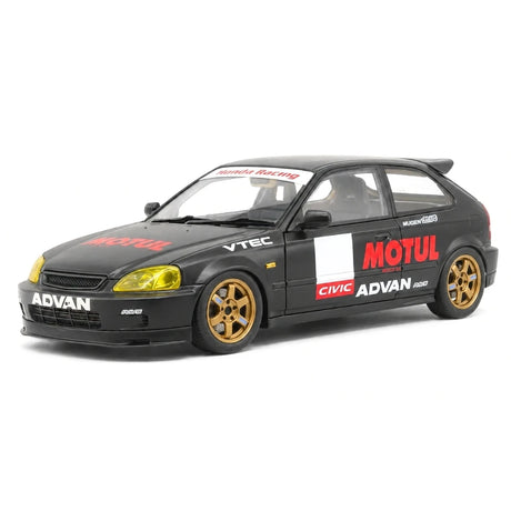 MotorHelix Honda 1997 Civic Type R EK9 Motul Black 1:18 – Modello da collezione pressofuso