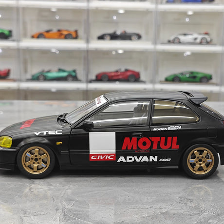 MotorHelix Honda 1997 Civic Type R EK9 Motul Black 1:18 – Modello da collezione pressofuso
