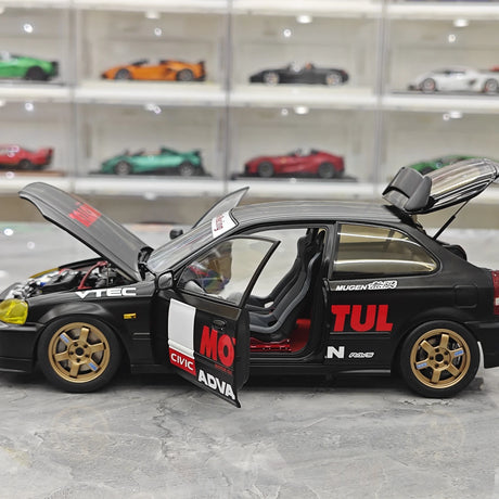 MotorHelix Honda 1997 Civic Type R EK9 Motul Black 1:18 – Modello da collezione pressofuso