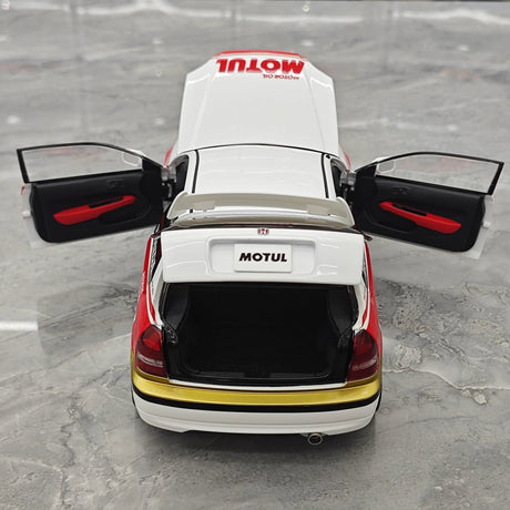 MotorHelix Honda 1997 Civic Type R EK9 Motul White 1:18 – Modello da collezione pressofuso