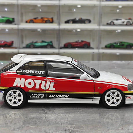 MotorHelix Honda 1997 Civic Type R EK9 Motul White 1:18 – Modello da collezione pressofuso