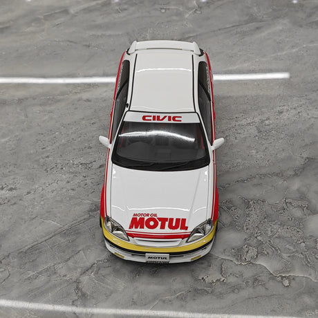 MotorHelix Honda 1997 Civic Type R EK9 Motul White 1:18 – Modello da collezione pressofuso