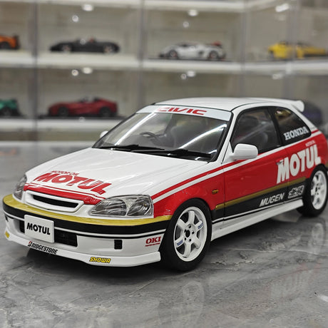 MotorHelix Honda 1997 Civic Type R EK9 Motul White 1:18 – Modello da collezione pressofuso