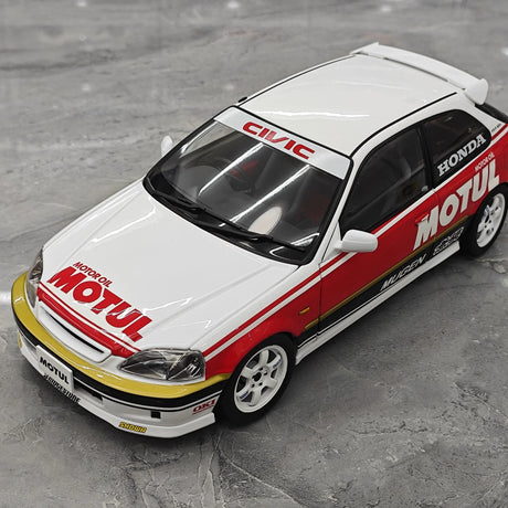 MotorHelix Honda 1997 Civic Type R EK9 Motul White 1:18 – Modello da collezione pressofuso