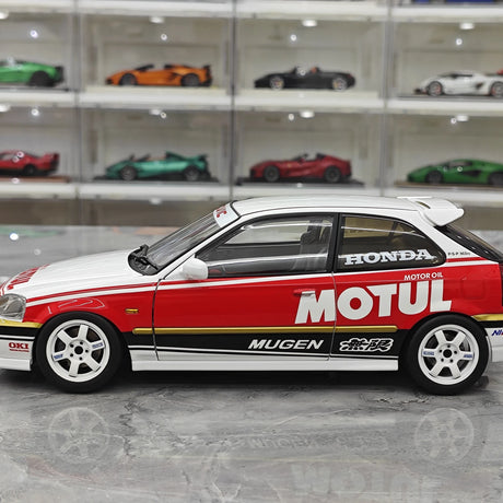 MotorHelix Honda 1997 Civic Type R EK9 Motul White 1:18 – Modello da collezione pressofuso