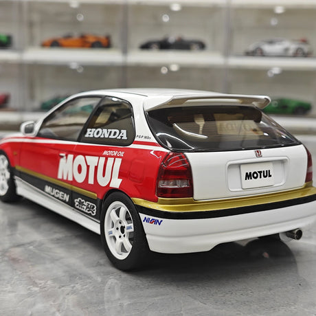 MotorHelix Honda 1997 Civic Type R EK9 Motul White 1:18 – Modello da collezione pressofuso