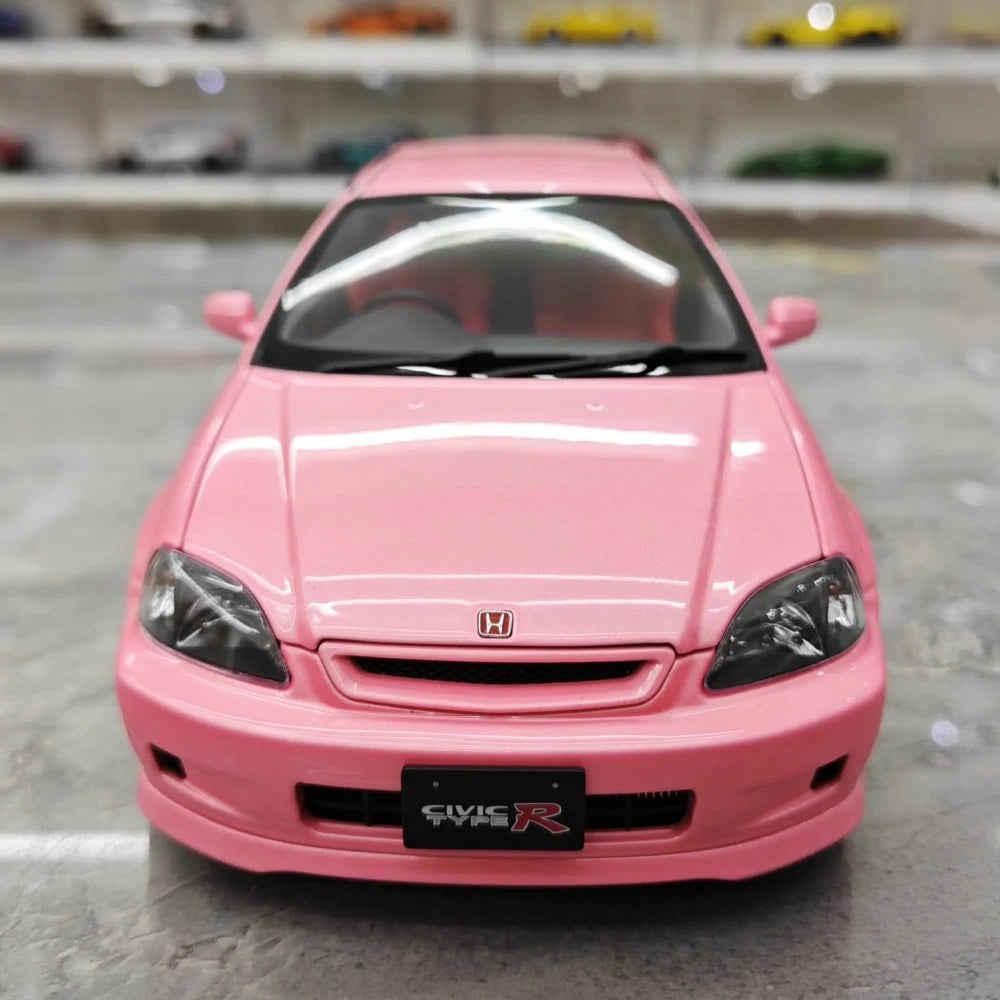 [MotorHelix] 1:18 Honda 1997 Civic Type R EK9 Pink Model Car Die-Cast