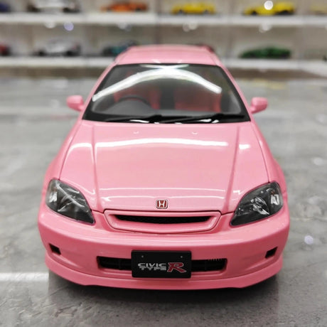 [MotorHelix] 1:18 Honda 1997 Civic Type R EK9 Pink Model Car Die-Cast