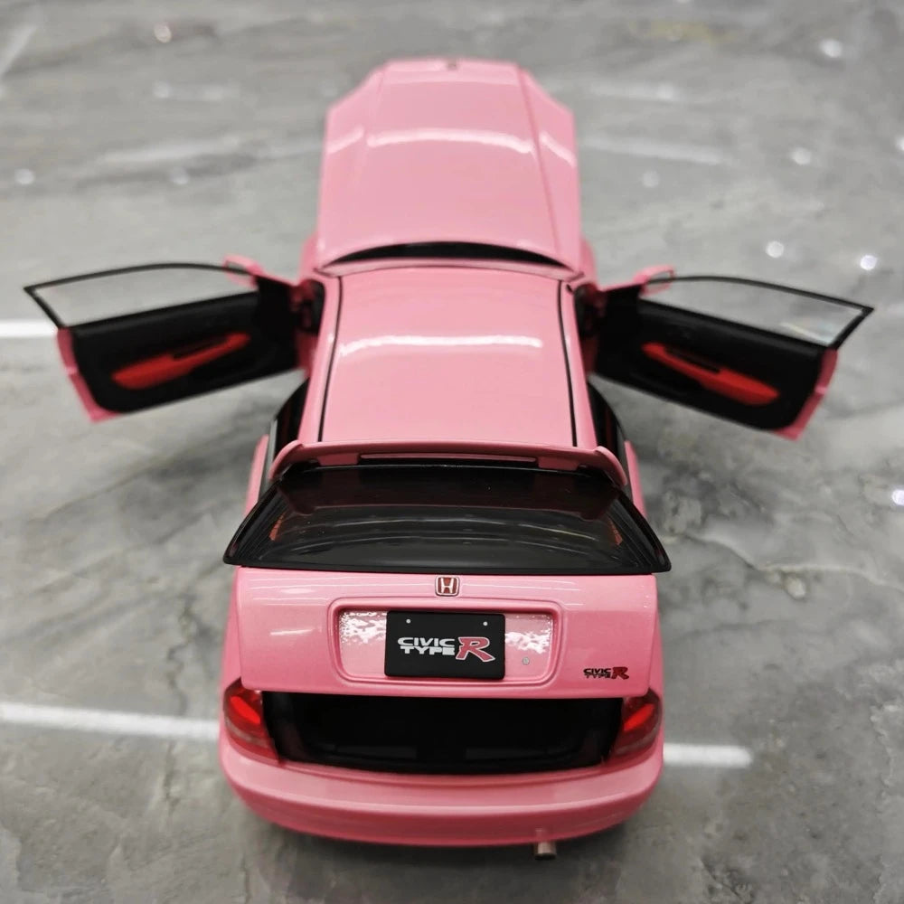 [MotorHelix] 1:18 Honda 1997 Civic Type R EK9 Pink Model Car Die-Cast