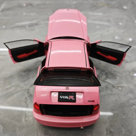 [MotorHelix] 1:18 Honda 1997 Civic Type R EK9 Pink Model Car Die-Cast