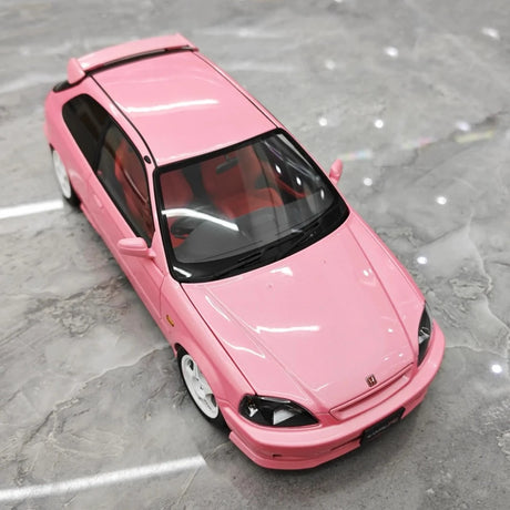 [MotorHelix] 1:18 Honda 1997 Civic Type R EK9 Pink Model Car Die-Cast