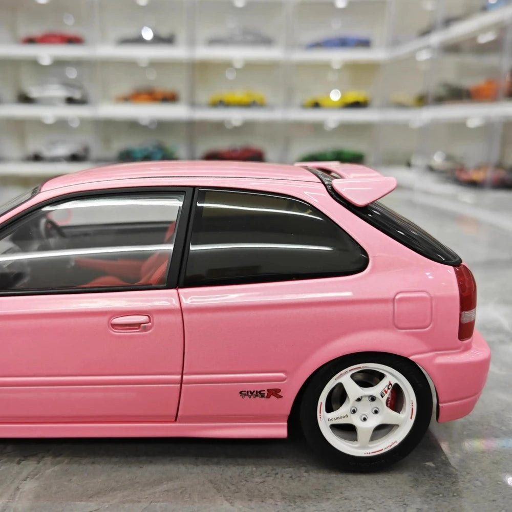 [MotorHelix] 1:18 Honda 1997 Civic Type R EK9 Pink Model Car Die-Cast