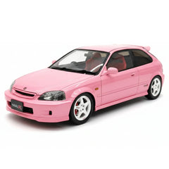 [MotorHelix] 1:18 Honda 1997 Civic Type R EK9 Pink Model Car Die-Cast