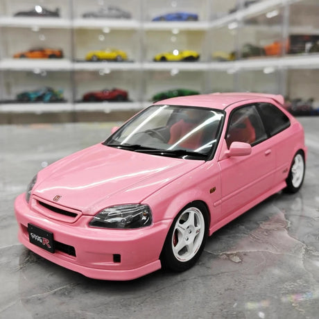 [MotorHelix] 1:18 Honda 1997 Civic Type R EK9 Pink Model Car Die-Cast
