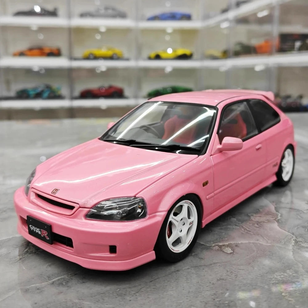 [MotorHelix] 1:18 Honda 1997 Civic Type R EK9 Pink Model Car Die-Cast