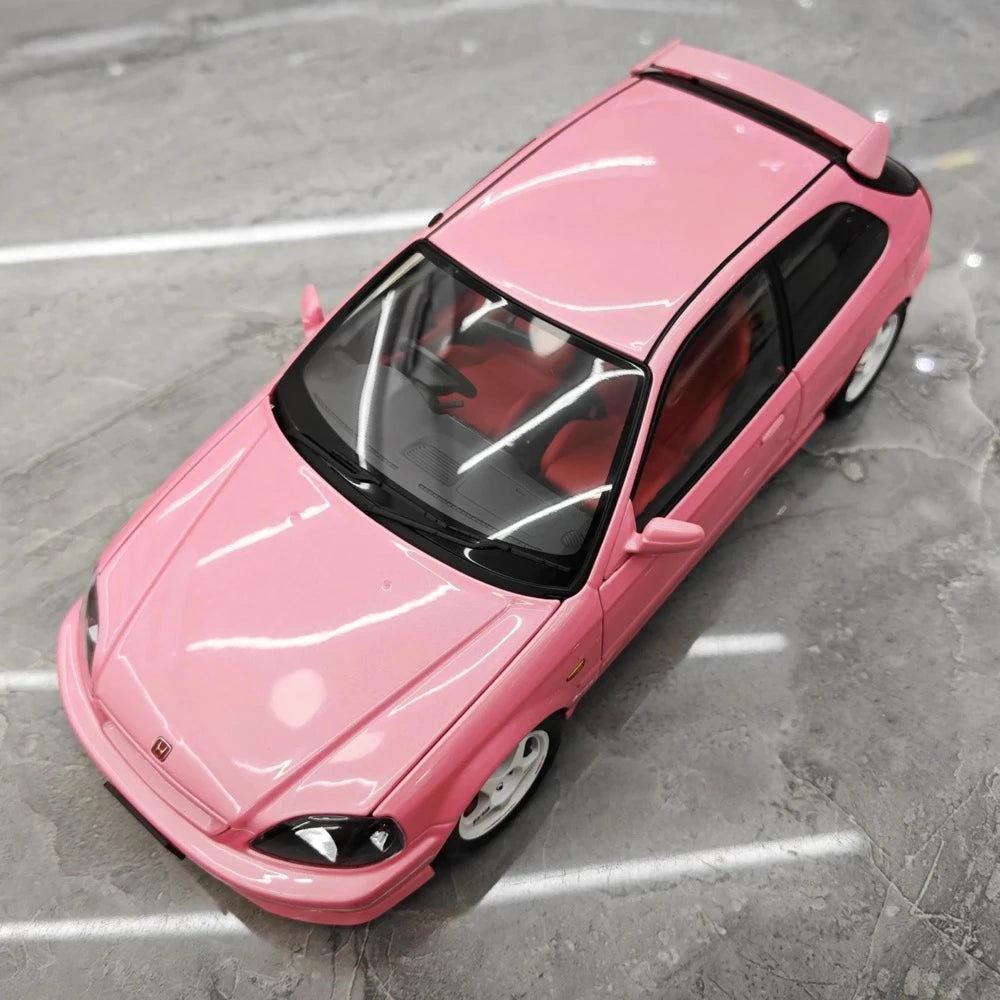[MotorHelix] 1:18 Honda 1997 Civic Type R EK9 Pink Model Car Die-Cast