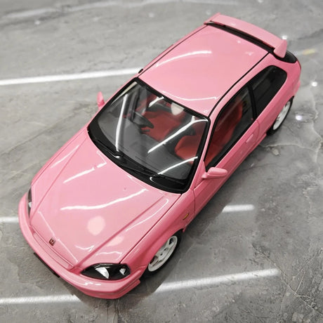 [MotorHelix] 1:18 Honda 1997 Civic Type R EK9 Pink Model Car Die-Cast