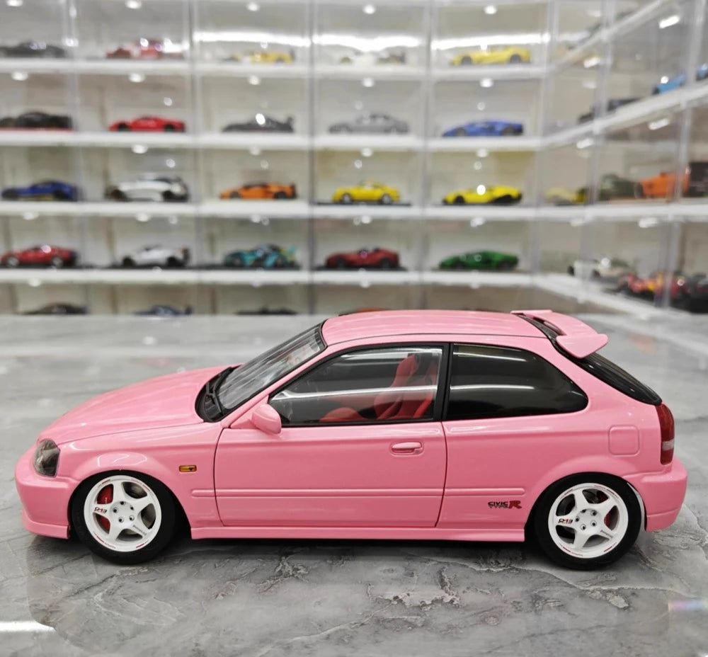 [MotorHelix] 1:18 Honda 1997 Civic Type R EK9 Pink Model Car Die-Cast