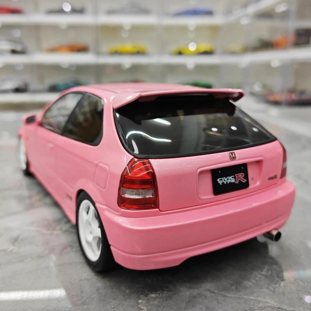 [MotorHelix] 1:18 Honda 1997 Civic Type R EK9 Pink Model Car Die-Cast