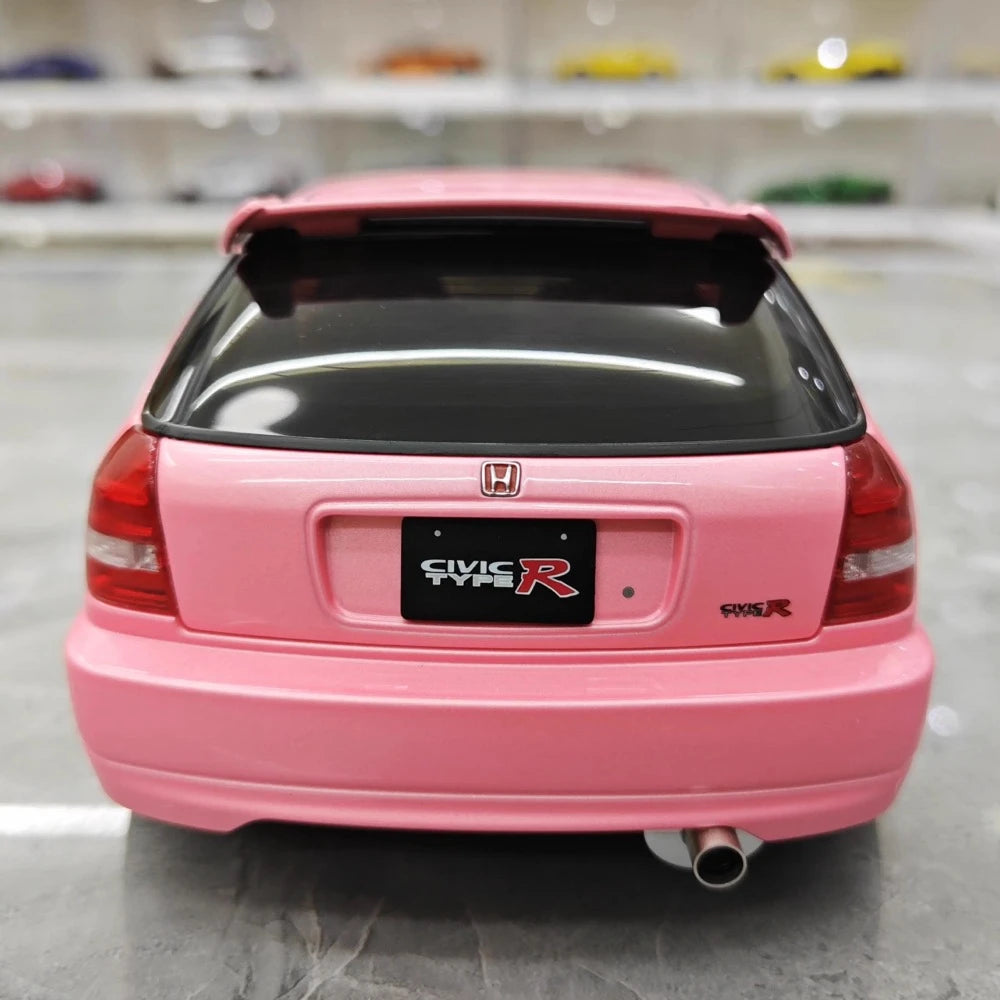 [MotorHelix] 1:18 Honda 1997 Civic Type R EK9 Pink Model Car Die-Cast