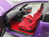 [MotorHelix] 1:18 Honda 1997 Civic Type R EK9 Purple Model Car Die-Cast