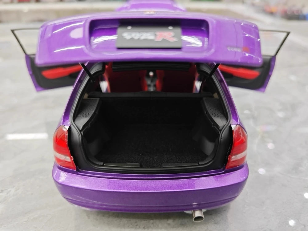 [MotorHelix] 1:18 Honda 1997 Civic Type R EK9 Purple Model Car Die-Cast