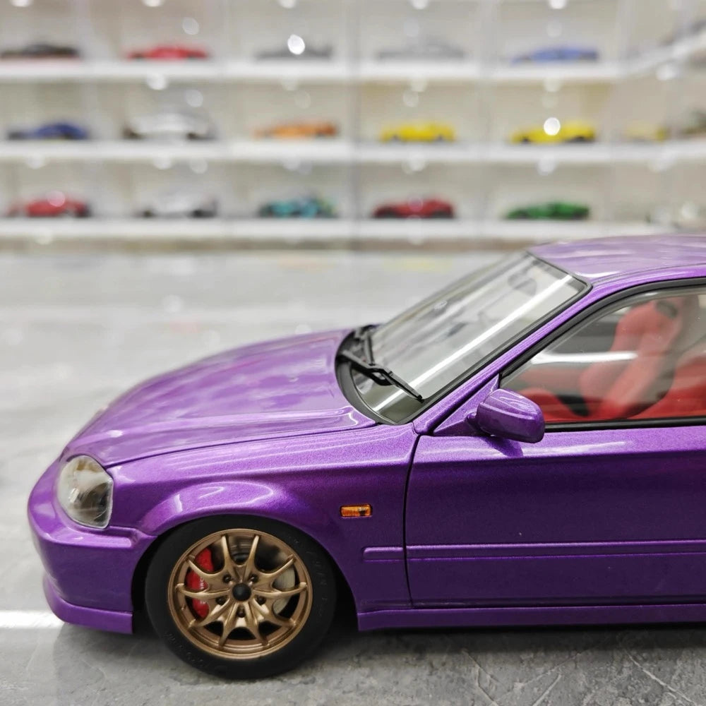 [MotorHelix] 1:18 Honda 1997 Civic Type R EK9 Purple Model Car Die-Cast