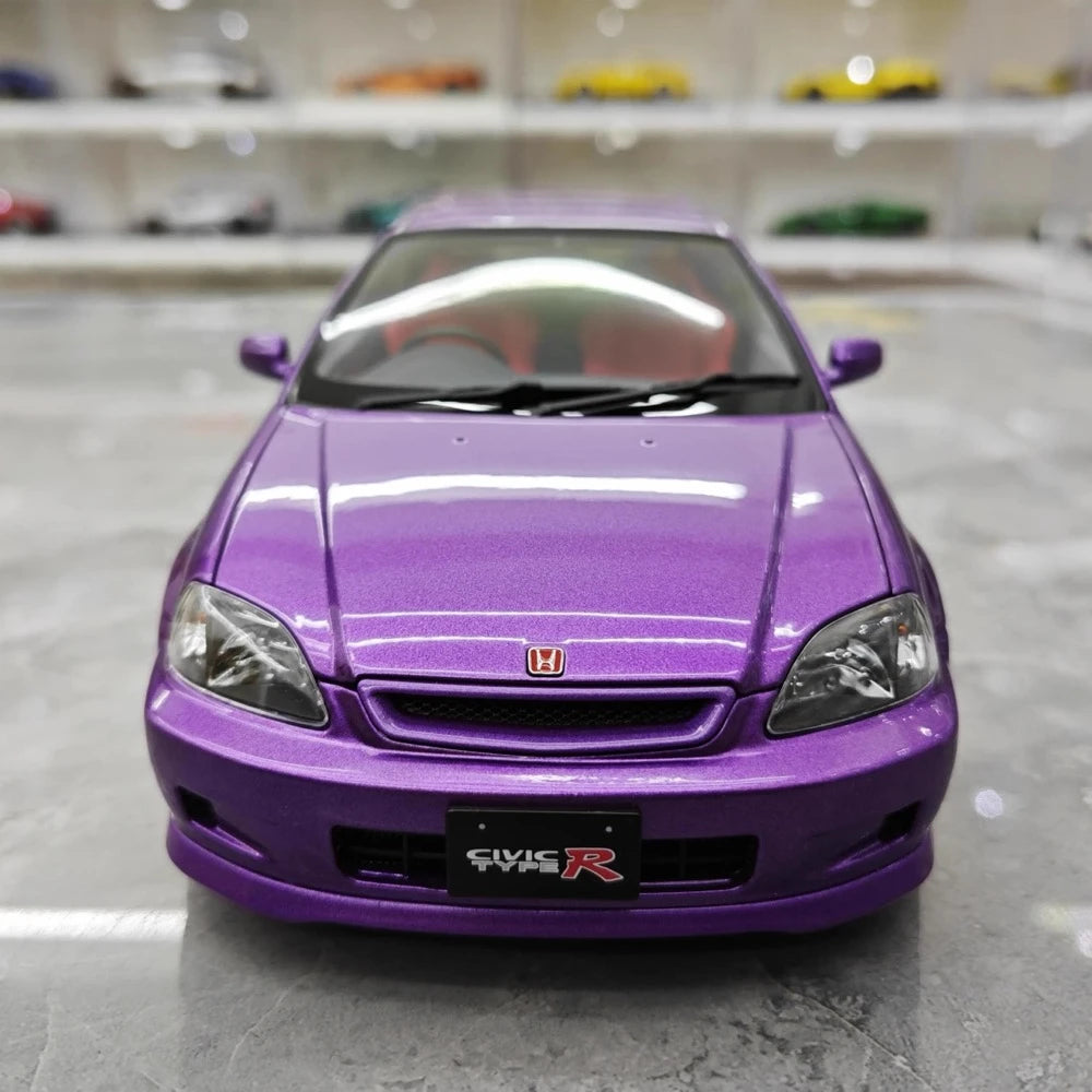 [MotorHelix] 1:18 Honda 1997 Civic Type R EK9 Purple Model Car Die-Cast