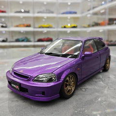 [MotorHelix] 1:18 Honda 1997 Civic Type R EK9 Purple Model Car Die-Cast