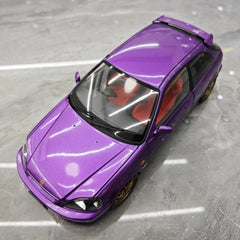 [MotorHelix] 1:18 Honda 1997 Civic Type R EK9 Purple Model Car Die-Cast