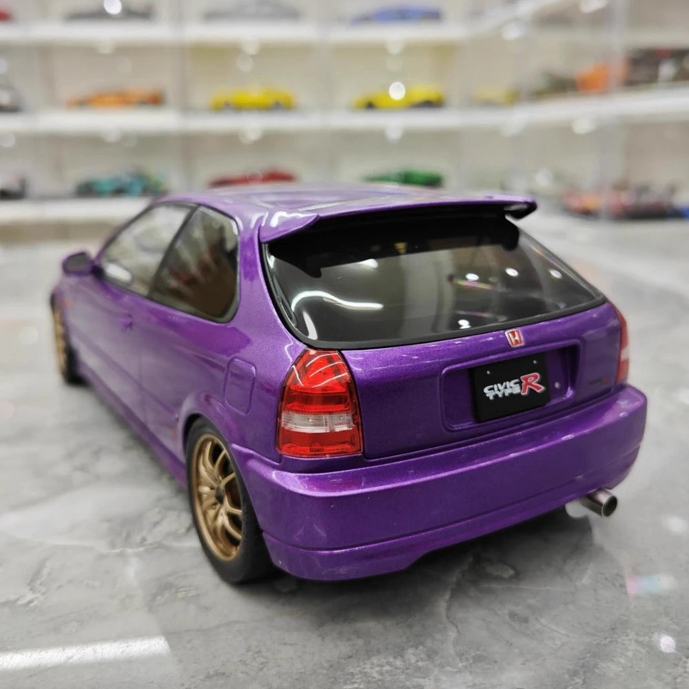[MotorHelix] 1:18 Honda 1997 Civic Type R EK9 Purple Model Car Die-Cast