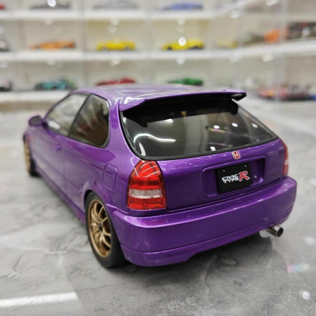 [MotorHelix] 1:18 Honda 1997 Civic Type R EK9 Purple Model Car Die-Cast