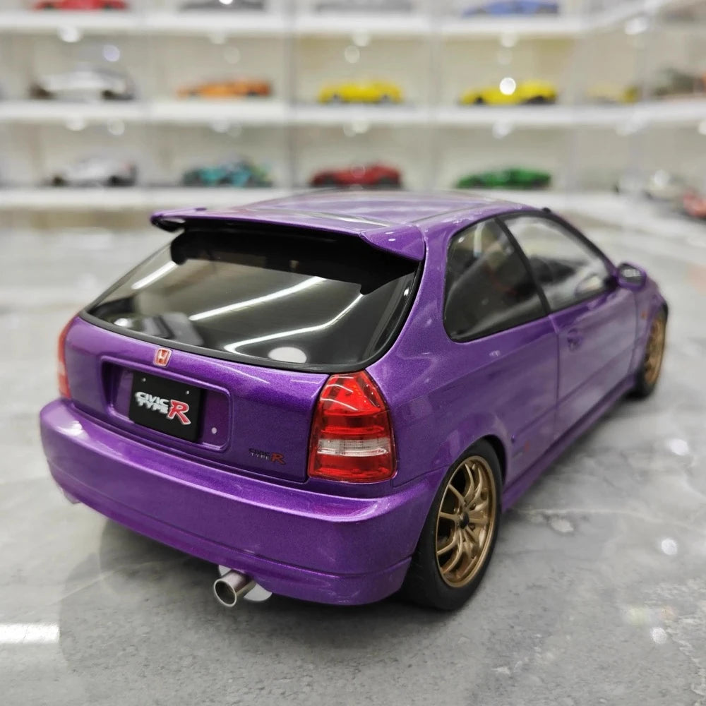 [MotorHelix] 1:18 Honda 1997 Civic Type R EK9 Purple Model Car Die-Cast