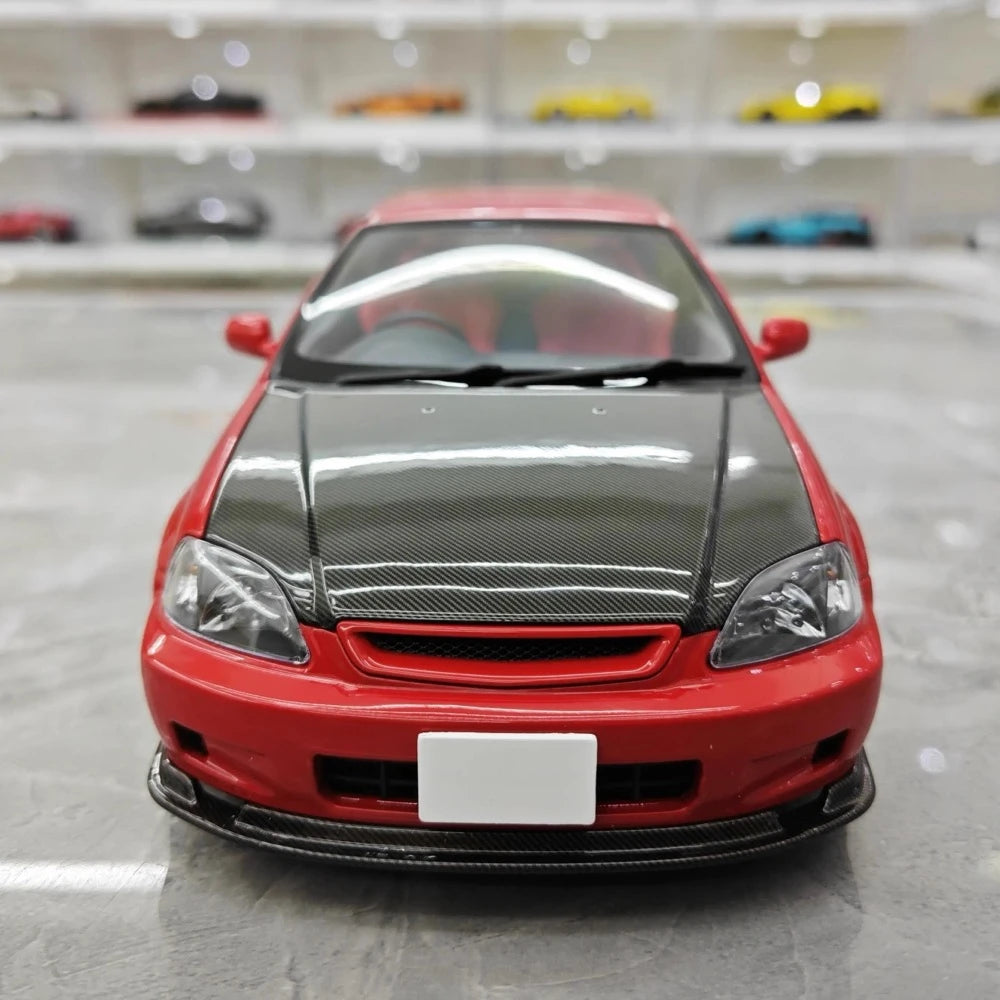 [MotorHelix] 1:18 Honda 1997 Civic Type R EK9 Red & Black Model Car Die-Cast