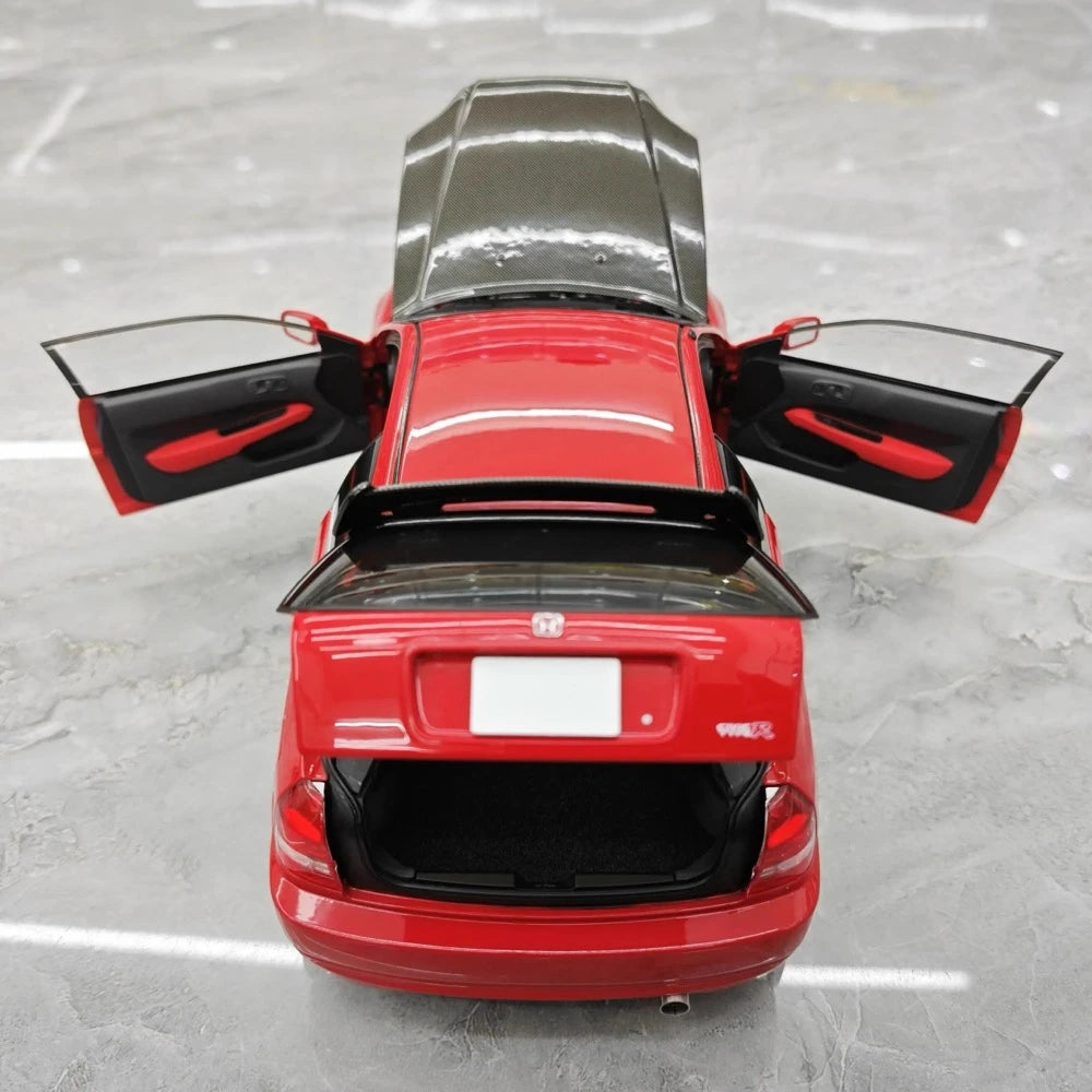 [MotorHelix] 1:18 Honda 1997 Civic Type R EK9 rouge & noir voiture miniature Die-Cast
