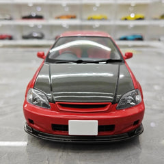 [MotorHelix] 1:18 Honda 1997 Civic Type R EK9 rouge & noir voiture miniature Die-Cast