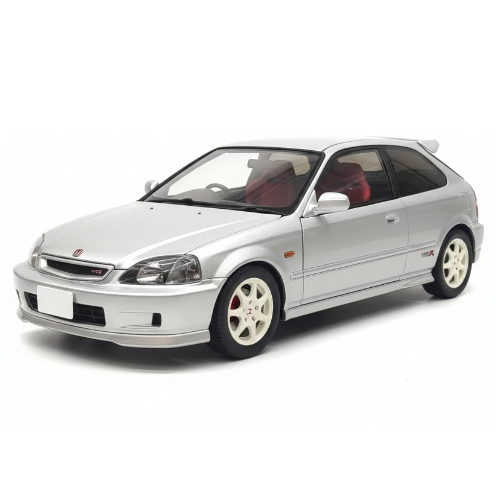 [MotorHelix] 1:18 Honda 1997 Civic Type R EK9 Silver Model Car Die-Cast