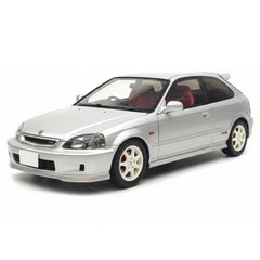 [MotorHelix] 1:18 Honda 1997 Civic Type R EK9 Silver Model Car Die-Cast