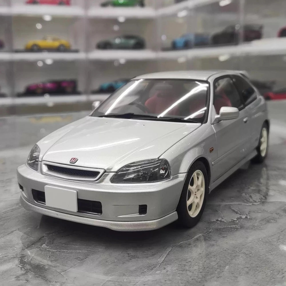 [MotorHelix] 1:18 Honda 1997 Civic Type R EK9 Silver Model Car Die-Cast
