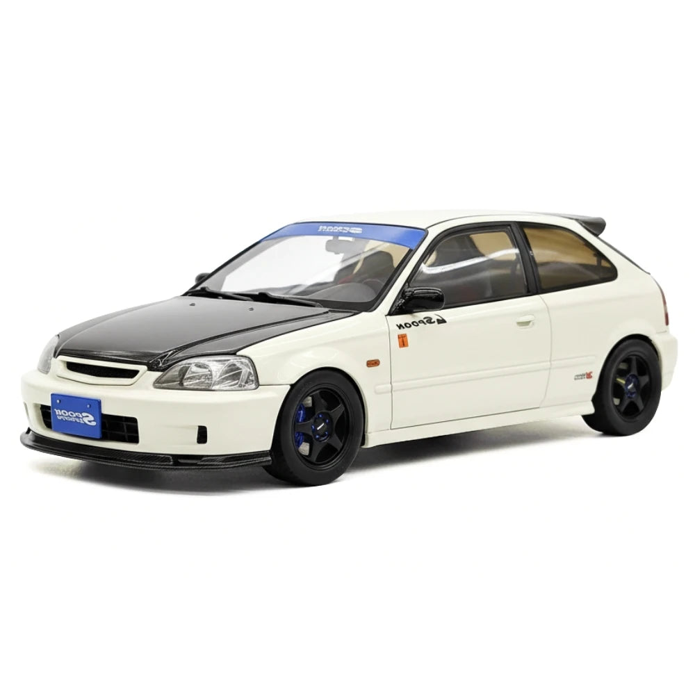 [MotorHelix] 1:18 Honda 1997 Civic Type R EK9 White & Black Model Car Die-Cast
