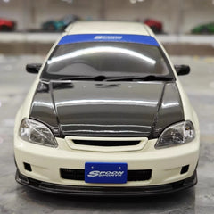 [MotorHelix] 1:18 Honda 1997 Civic Type R EK9 White & Black Model Car Die-Cast