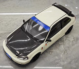 [MotorHelix] 1:18 Honda 1997 Civic Type R EK9 White & Black Model Car Die-Cast