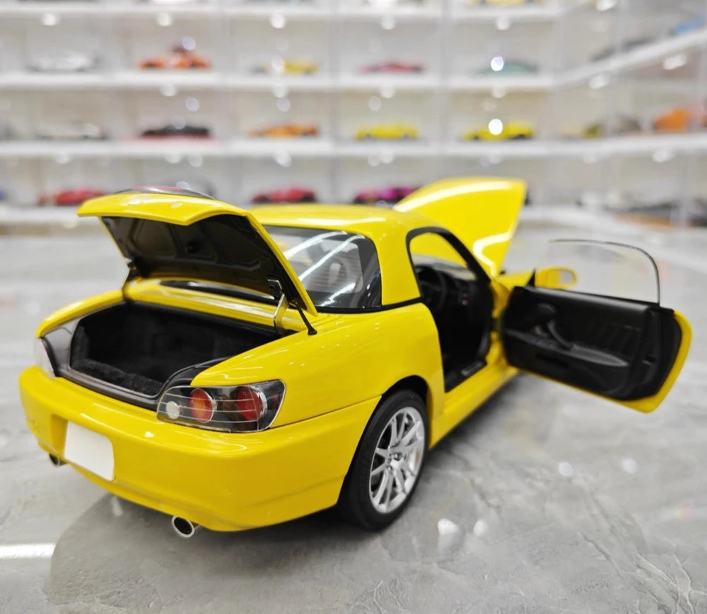 [MotorHelix] 1:18 Honda 2005 S2000 AP2 Yellow Model Car Die-Cast