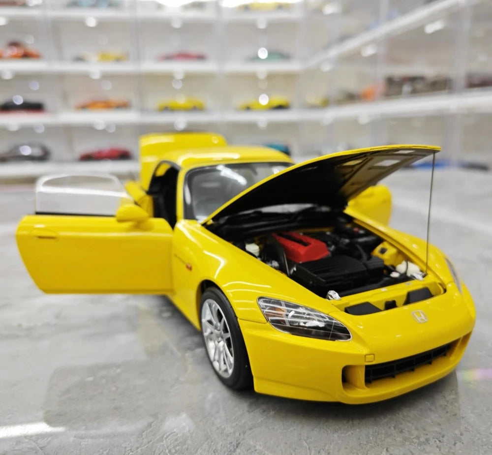 [MotorHelix] 1:18 Honda 2005 S2000 AP2 Yellow Model Car Die-Cast