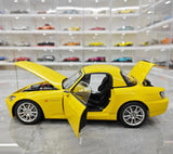 [MotorHelix] 1:18 Honda 2005 S2000 AP2 Yellow Model Car Die-Cast